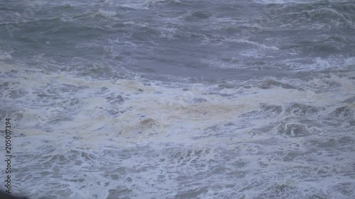 Slow-motion footage of waves on the Oregon Coast during a windy and stormy day.  Shot on a Blackmagic Ursa Mini Pro 4.6k with a Sigma 50-100mm f/1.8.