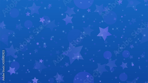 Abstract geometric background. Stars on a blue gradient background. Vector illustration
