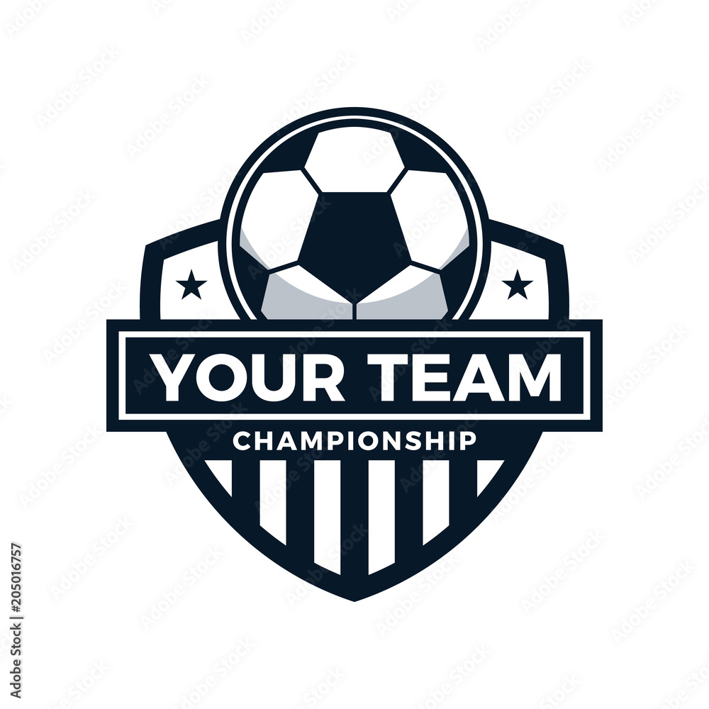 Football championship logo Royalty Free Vector Image