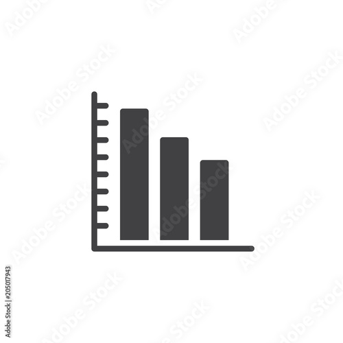 Bar chart vector icon. filled flat sign for mobile concept and web design. Diagram simple solid icon. Symbol, logo illustration. Pixel perfect vector graphics