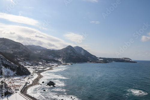 冬の外海府海岸