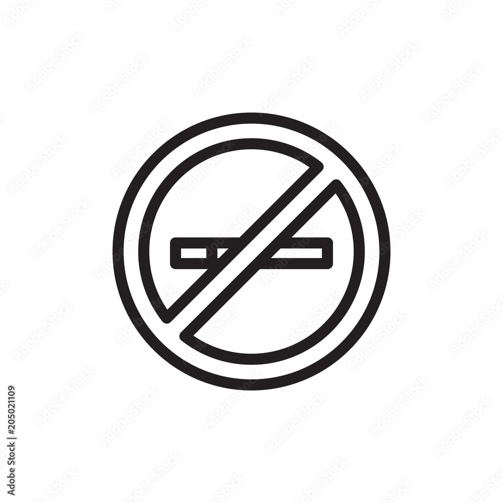 no smoking outline vector icon. Modern simple isolated sign. Pixel perfect vector illustration for logo, website, mobile app and other designs no smoking outline vector icon. Modern simple isolated sign. Pixel perfect vector illustration for logo, website, mobile app and other designs