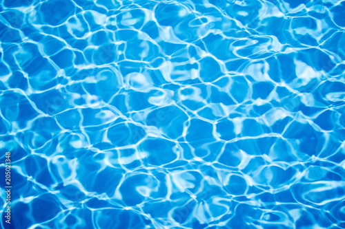 Blue ripped water in swimming pool