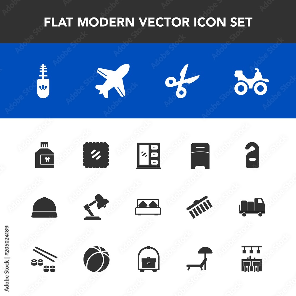 Modern, simple vector icon set with mouthwash, tool, travel, bedroom, plane, mail, double, table, hygiene, privacy, makeup, hotel, post, letter, mouth, mascara, bike, furniture, bar, airplane icons Modern, simple vector icon set with mouthwash, tool, travel, bedroom, plane, mail, double, table, hygiene, privacy, makeup, hotel, post, letter, mouth, mascara, bike, furniture, bar, airplane icons