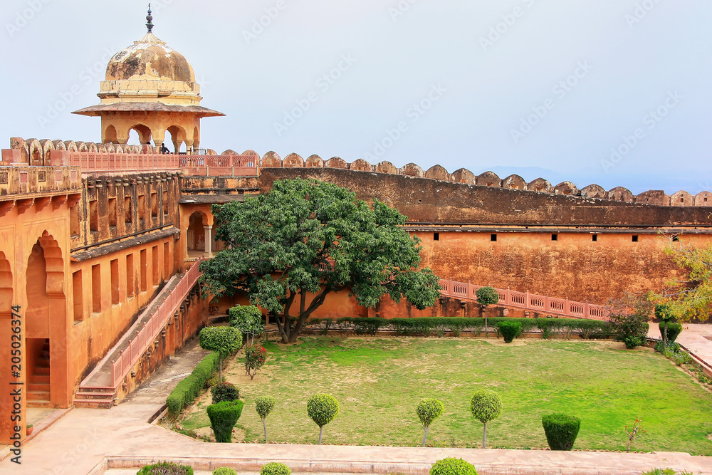 Charbagh Garden in Jaigarh Fort near Jaipur, Rajasthan, India