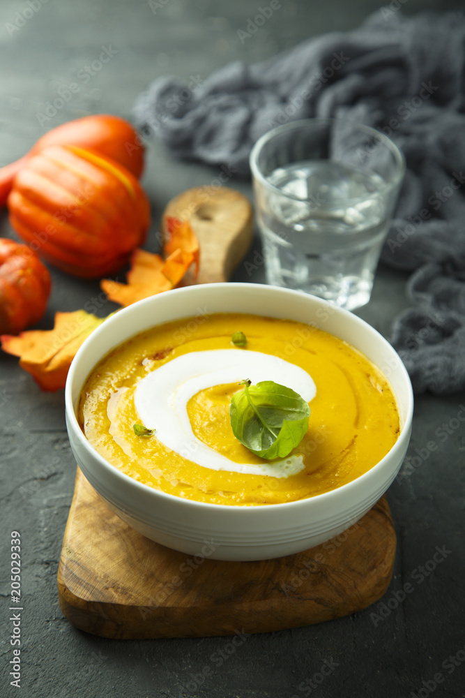 Pumpkin soup with cream Pumpkin soup with cream