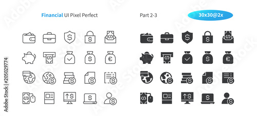 Financial UI Pixel Perfect Well-crafted Vector Thin Line And Solid Icons 30 2x Grid for Web Graphics and Apps. Simple Minimal Pictogram Part 2-3