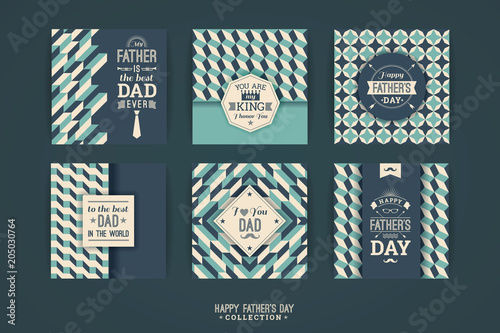 Happy Father s Day templates In Retro Style.