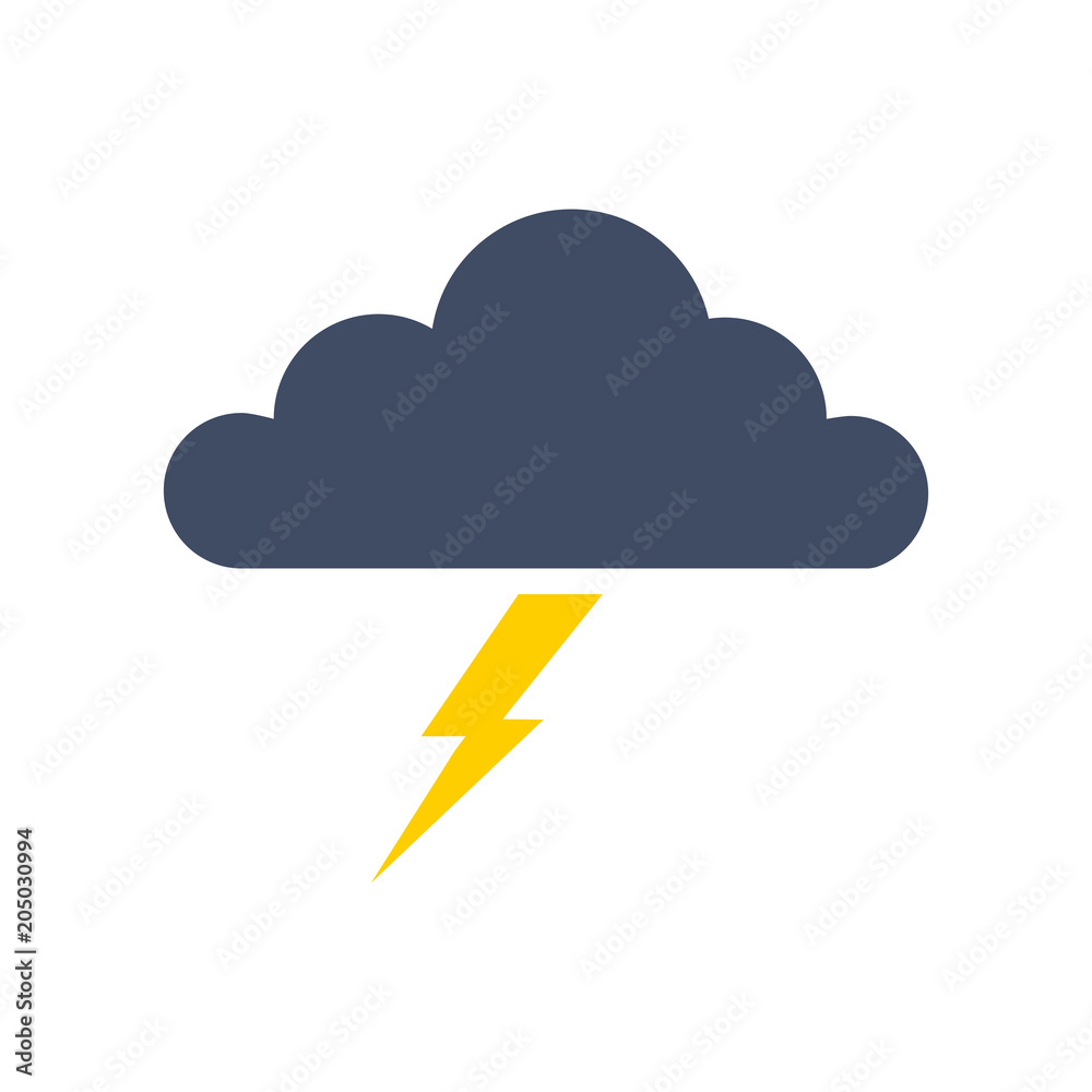Vector icon storm weather. Clouds and thunderstorm. Vector icon storm weather. Clouds and thunderstorm.