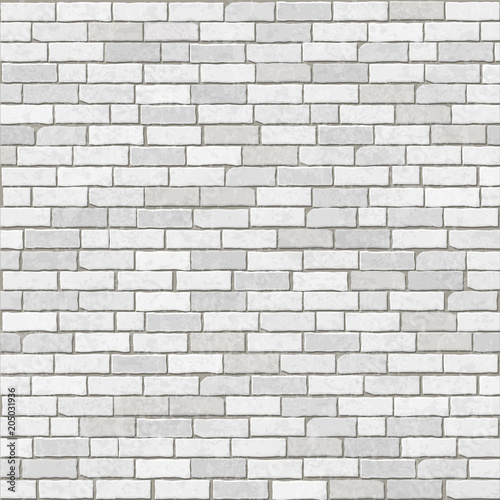 Brick wall background and texture. White brick grunge style. 