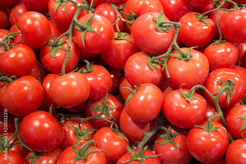 Red tomatoes food background, Fresh organic tomatoes background texture top view