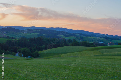 Tagesanbruch im Mühlviertler Hügelland