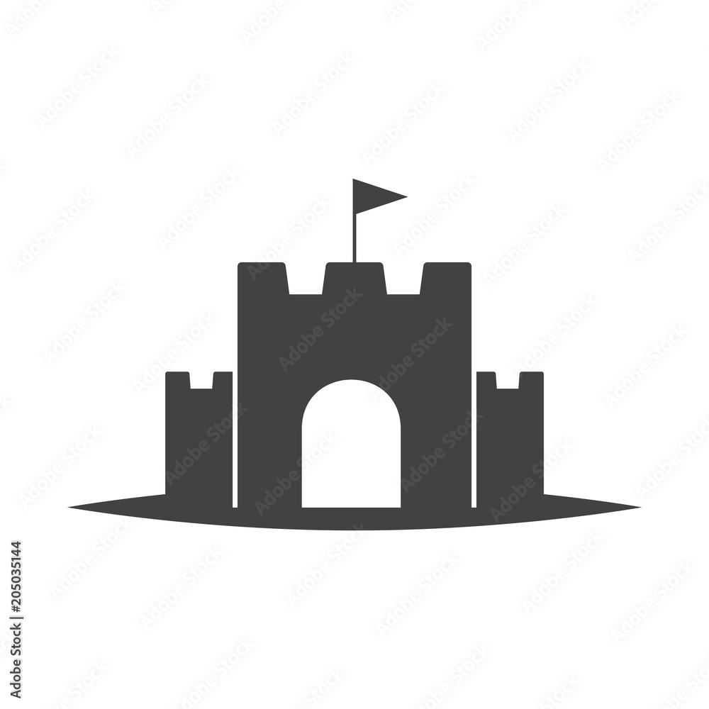Sand castle icon vector Sand castle icon vector