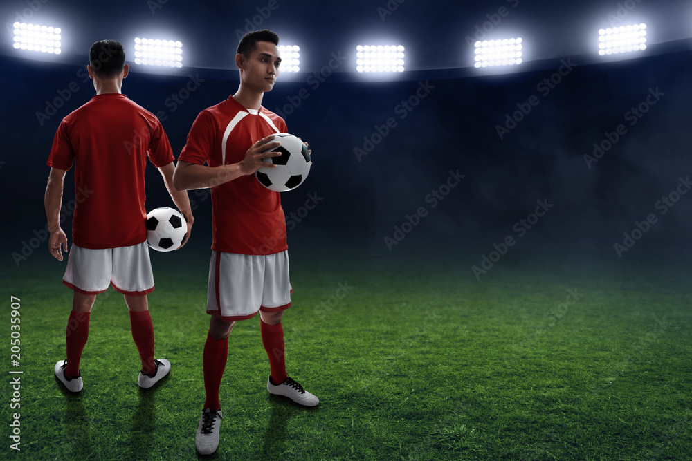 Fototapeta premium Soccer players on the field