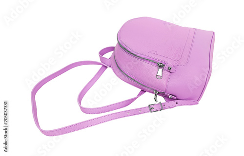 Pink female backpack.