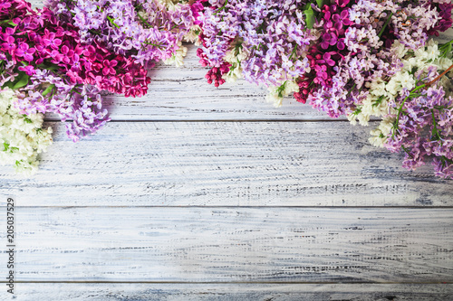 green on a wooden background