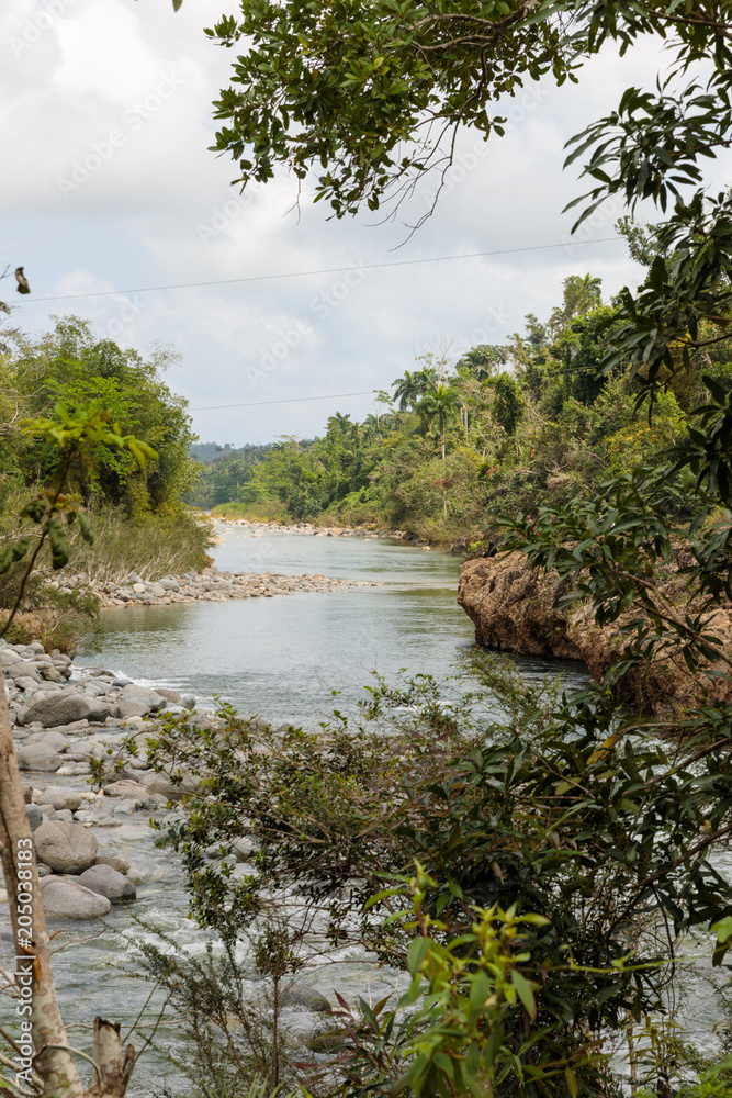 view on national park alejandro de humboldt with river Cuba view on national park alejandro de humboldt with river Cuba