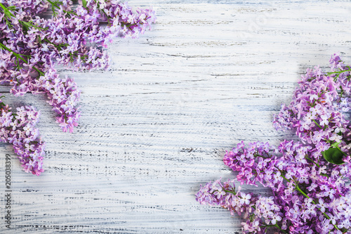 green on a wooden background