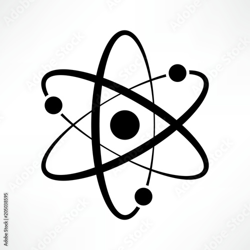 Fotografia, Obraz Atom icon vector. Logotype. Symbol