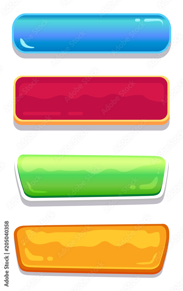 Push-Buttons of Different Colors and Shapes Set Push-Buttons of Different Colors and Shapes Set