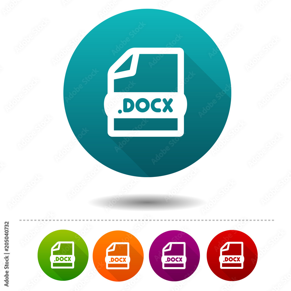 Document file icon. Download DOCX symbol sign. Web Button. Document file icon. Download DOCX symbol sign. Web Button.