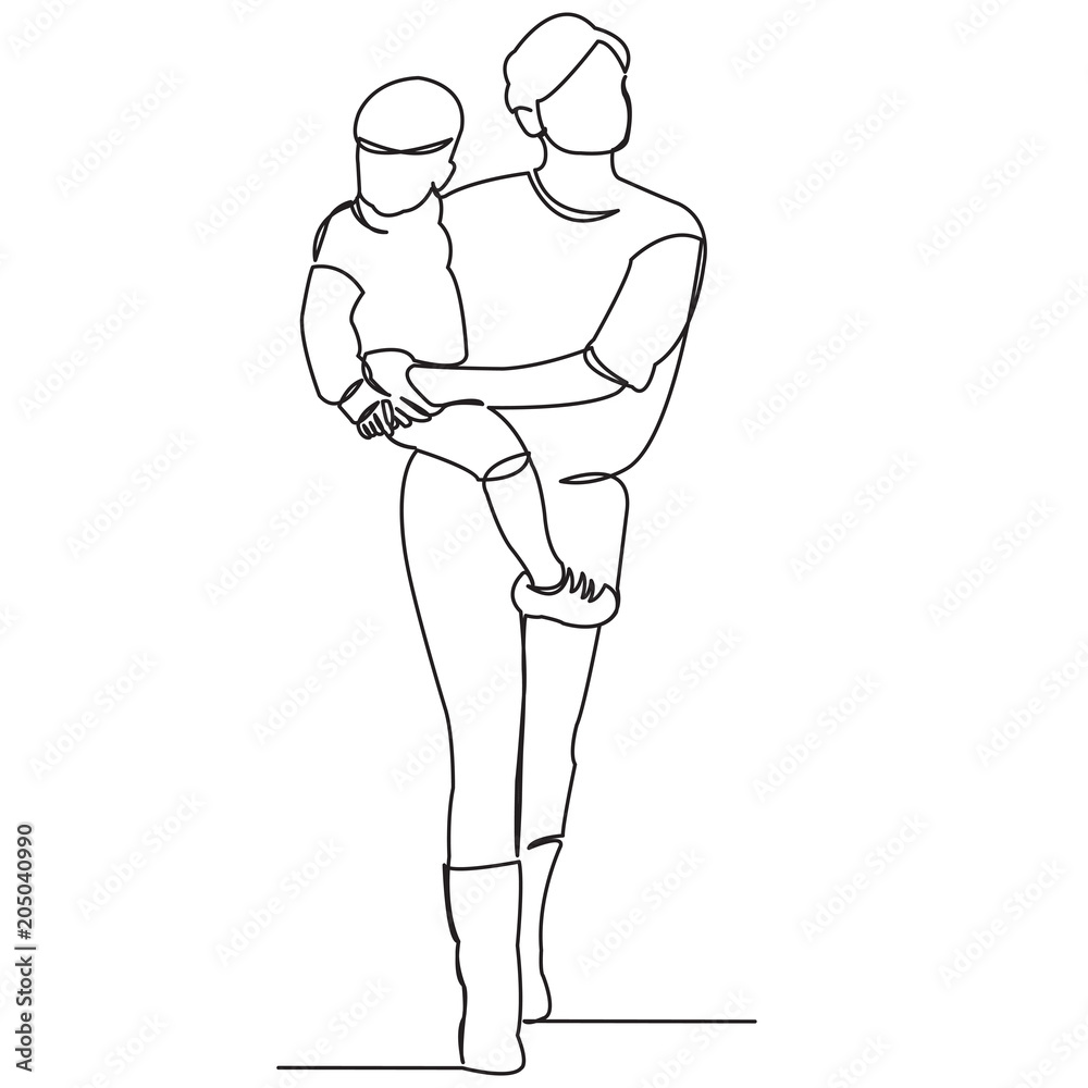 Fototapeta premium mother with her son in her arms