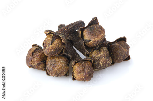 dry cloves isolated on white background.