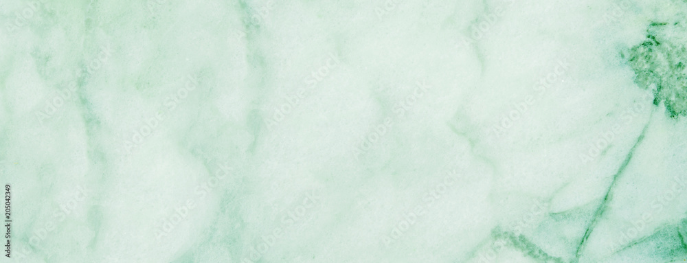 Light green Marble surface background copy space. Long banner for blogs and web sites