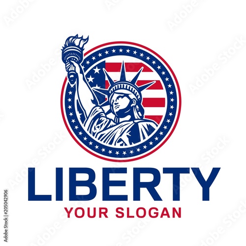 Emblem with statue of liberty