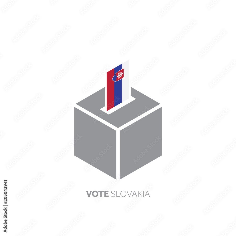 Slovakia voting concept. National flag and ballot box. Slovakia voting concept. National flag and ballot box.