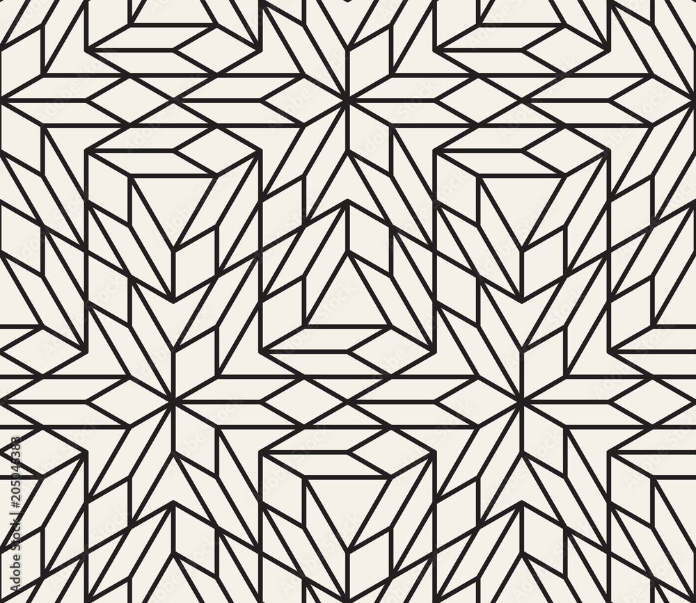 1Vector seamless pattern. Modern stylish abstract texture. Repeating geometric tiles
