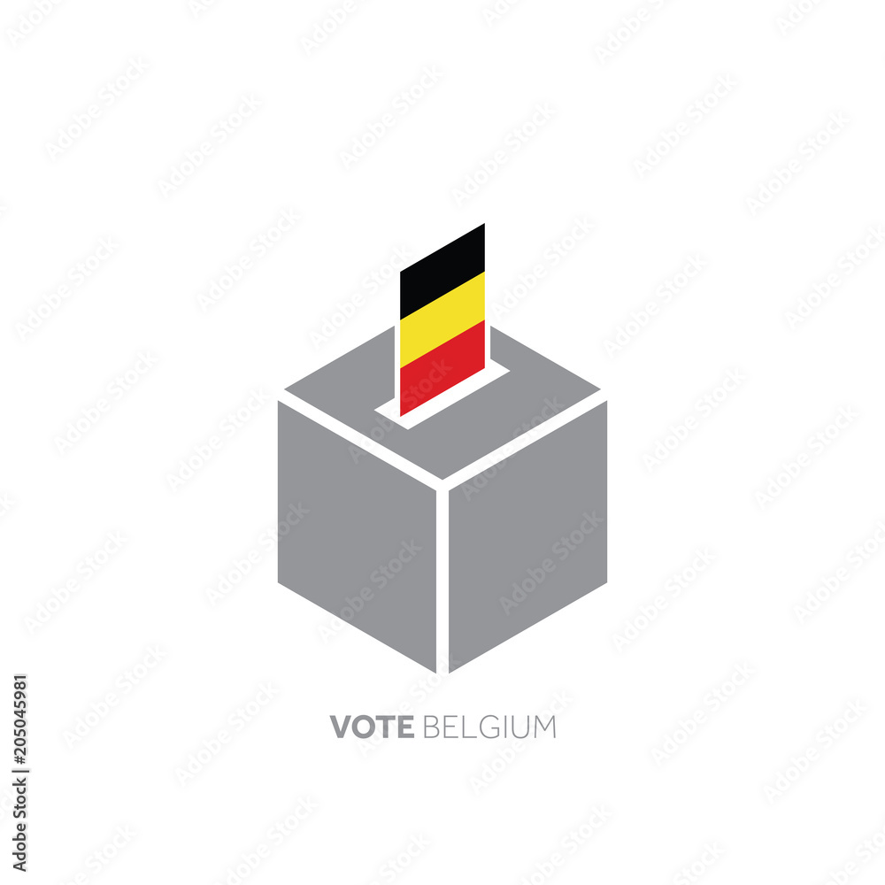 Belgium voting concept. National flag and ballot box. Belgium voting concept. National flag and ballot box.