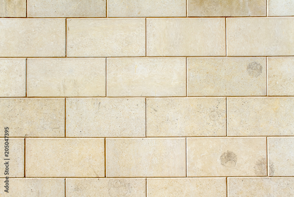 Fototapeta premium Wall from travertine as background