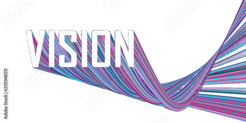VISION extruded text