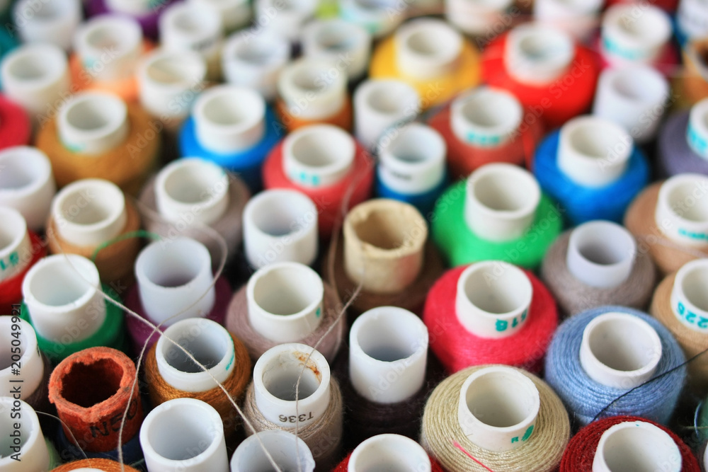 Multicolored thread coils Multicolored thread coils