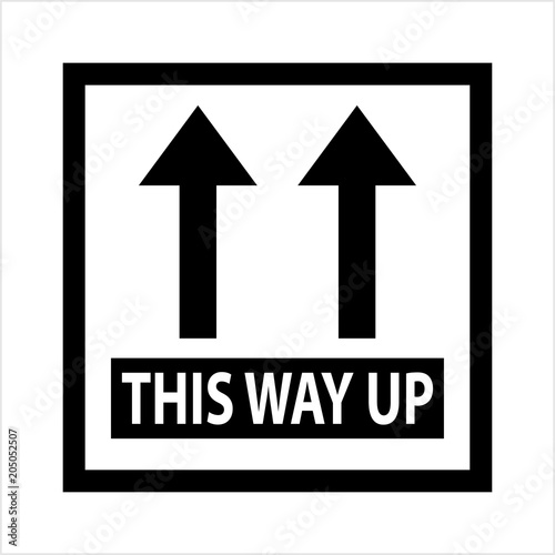 Keep Up, Up Arrow, Package Handling Label Icon