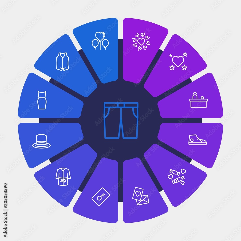 hotel, clothes, valentine Infographic Circle outline Icons Set. Contains such Icons as pocket, background, bath, young, love, casual, footwear, heart and more. Fully Editable. Pixel Perfect hotel, clothes, valentine Infographic Circle outline Icons Set. Contains such Icons as pocket, background, bath, young, love, casual, footwear, heart and more. Fully Editable. Pixel Perfect
