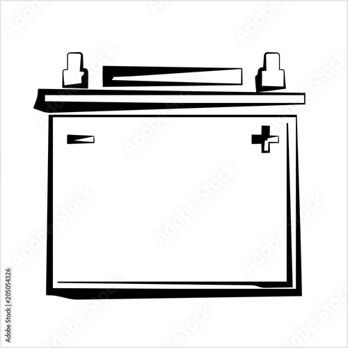 Car Battery Icon, Design