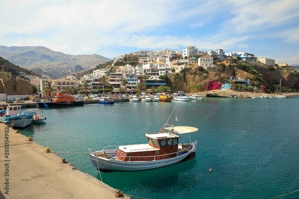 The boats in Agia Galini, Crete.