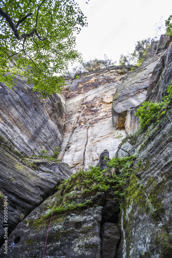 Sandstone rocks in the Bohemian Switzerland, Chech. Sandstone rocks in the Bohemian Switzerland, Chech.