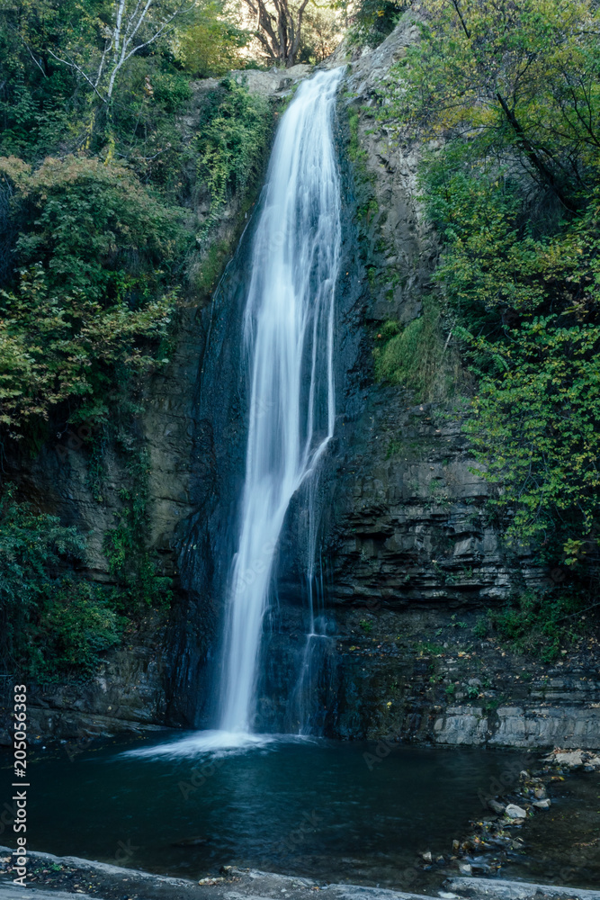 Obraz premium powerful waterfall in the national park of Georgia