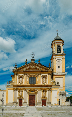 Gaggiano, Milan, Lombardy, Italy : facade of the church of Sant'Invenzio, 17th century. photo
