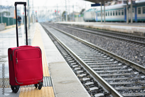 Photography trolley in the train station
