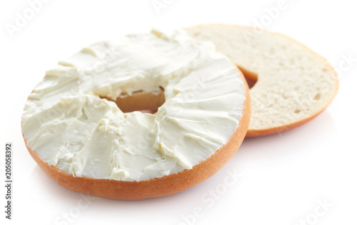 Bagel with spread cream cheese