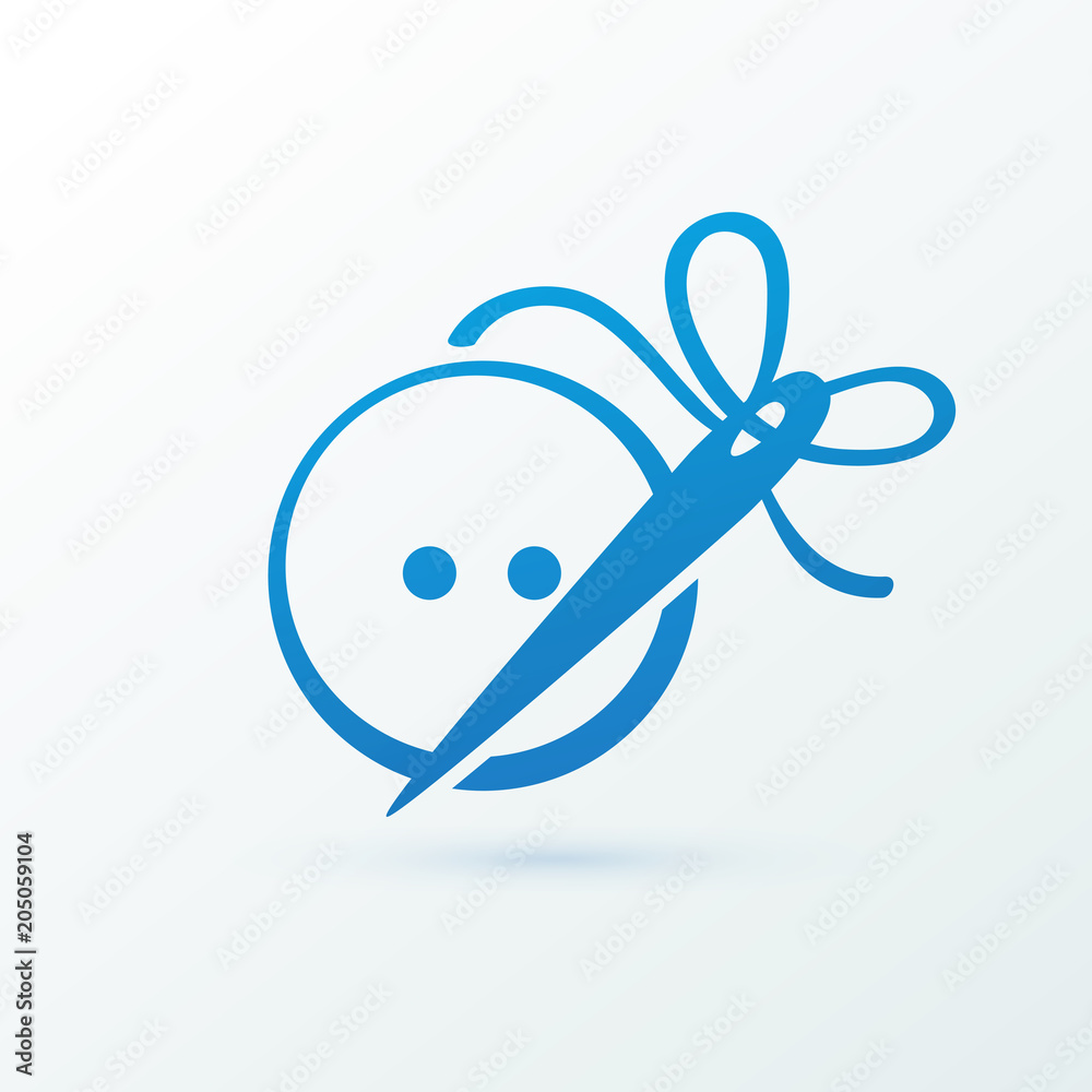 Logo design Sewing and embroidery vector template. Logo design Sewing and embroidery vector template.