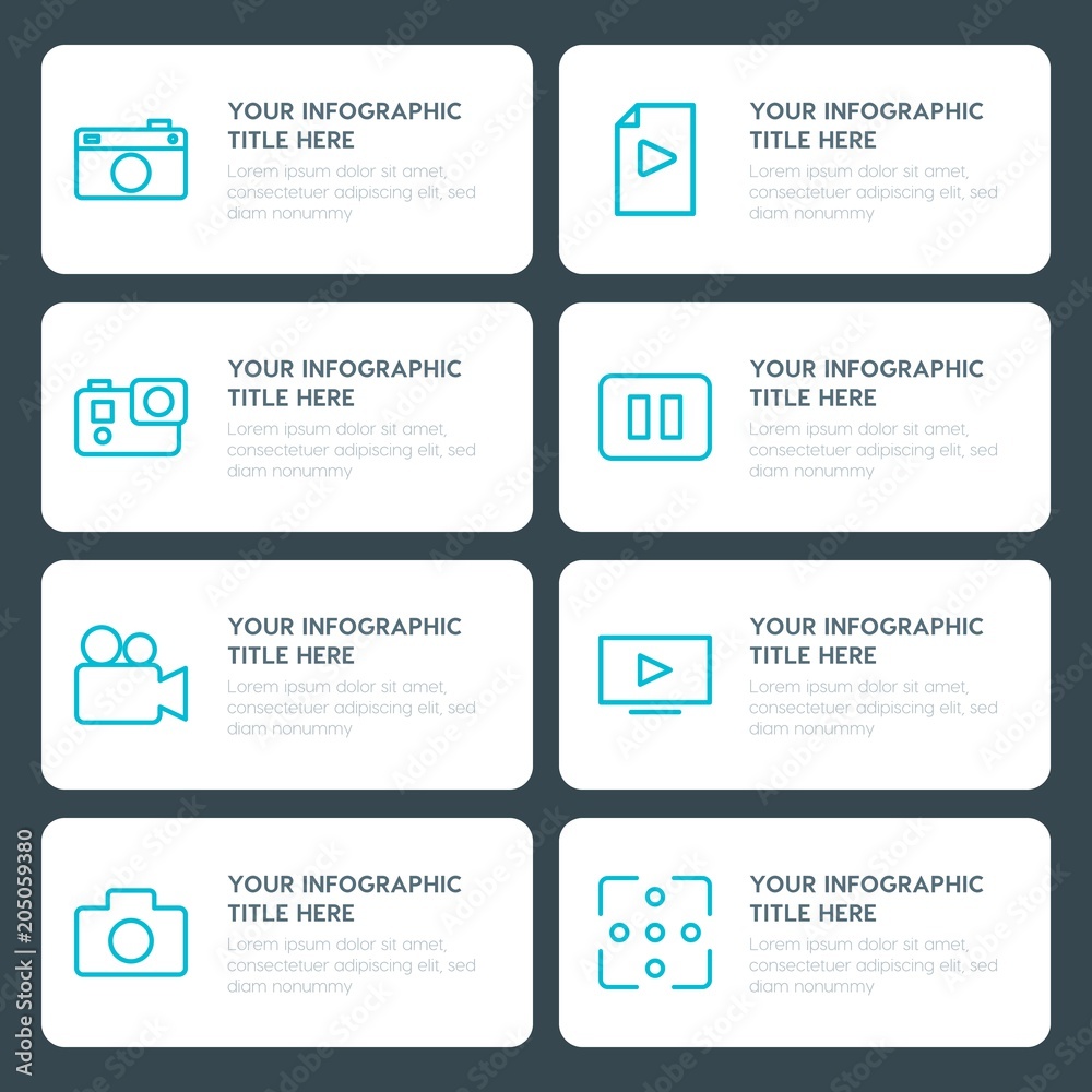 Flat chat and messenger, video, photos infographic timeline template for presentations, advertising, annual reports Flat chat and messenger, video, photos infographic timeline template for presentations, advertising, annual reports