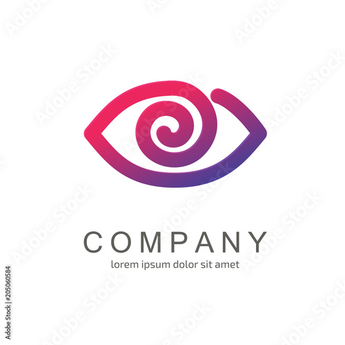 Logo design Hypnosis vector template.