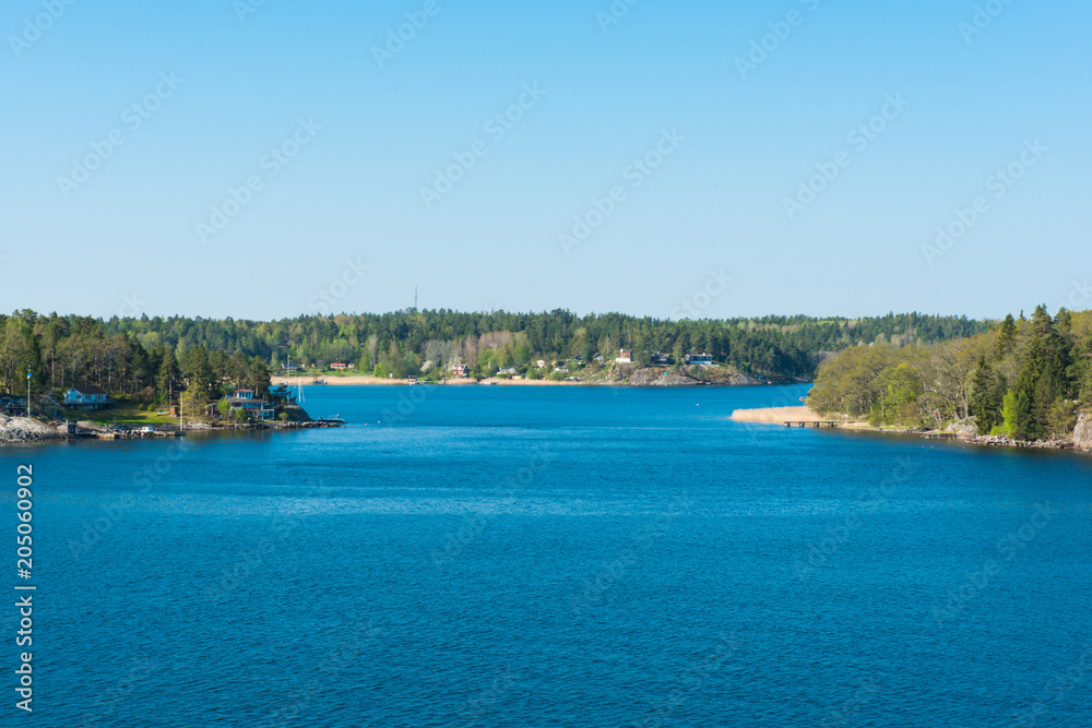 spring landscape of the Scandinavian fjords spring landscape of the Scandinavian fjords