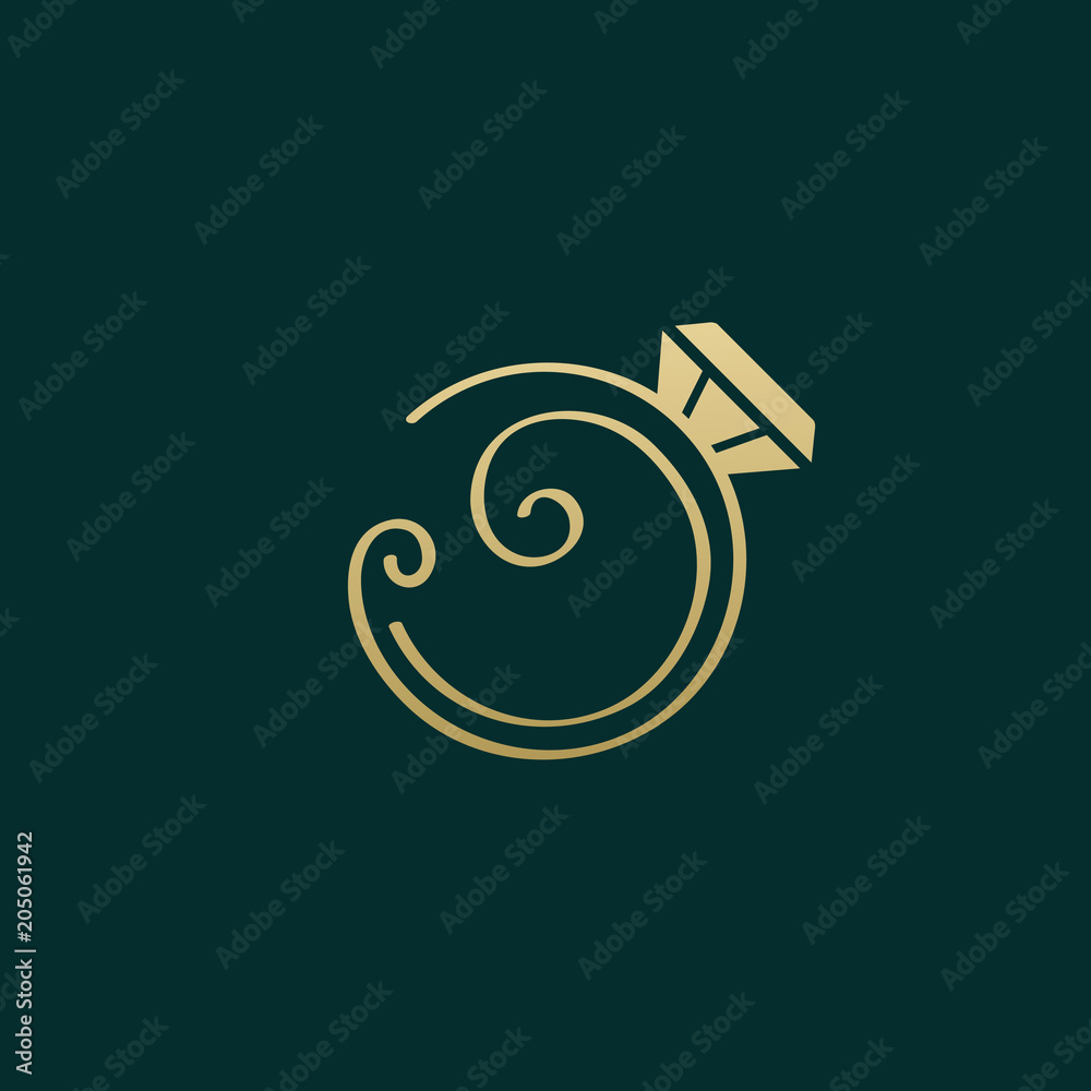 Logo design abstract engagement vector template.