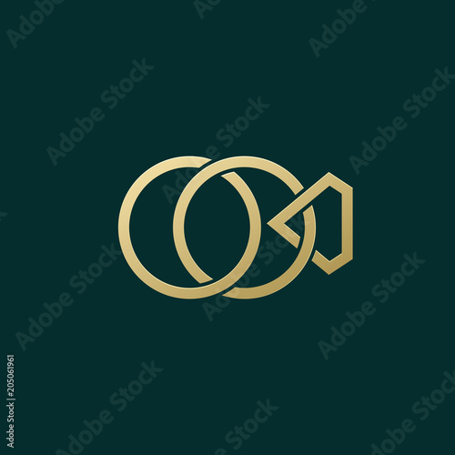 Logo design abstract engagement vector template.